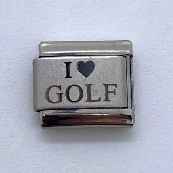 Uberry Jewelry I Love Golf Uberry Italian Charm For Bracelet